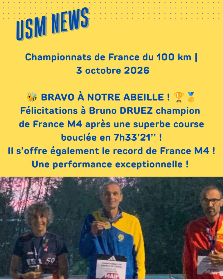 Bruno DRUEZ sacré champion de France M4 et recordman de France !